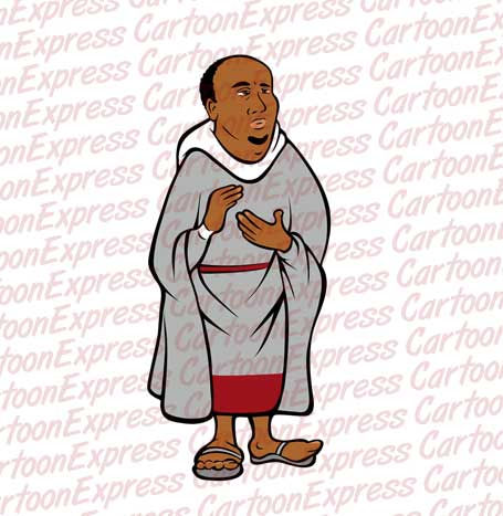 cartoon vector illustration monk